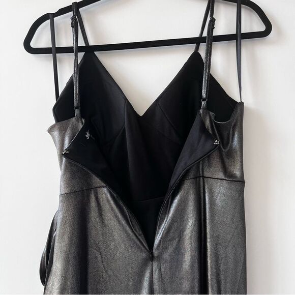 Jump Apparel Metallic Wrap Mini Dress Size 7/8 - Picture 8 of 10